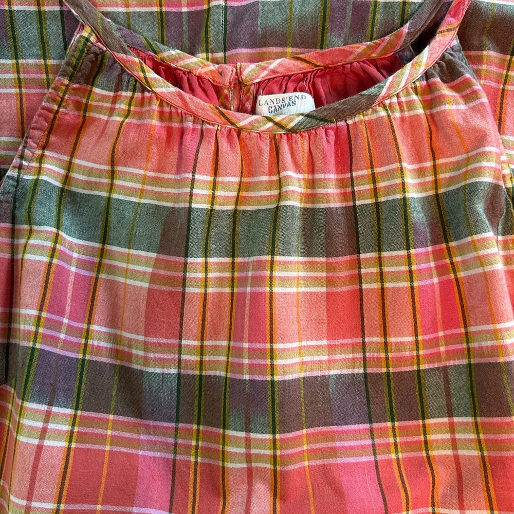 Lands' End Madras Sundress - fully lined, 100% cotton, has pockets! - Picture 14 of 14